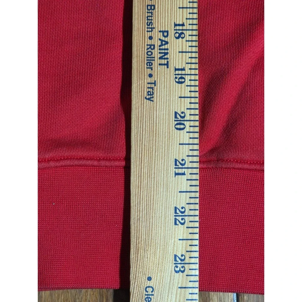 Burberry London England Mens Red Graphic Logo Sweatshirt Crewneck Size M